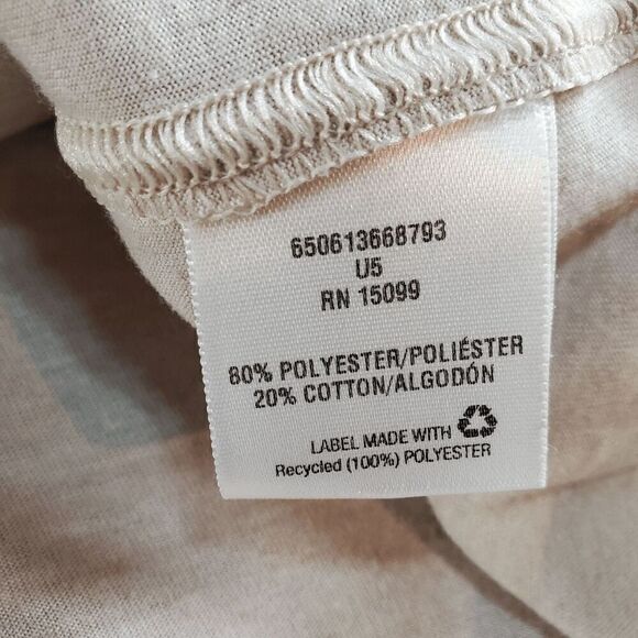 NordicTrack Shirt Mens 2XL Tan Raglan Heather Short Sleeve Logo Crew Neck Tee - Picture 7 of 9